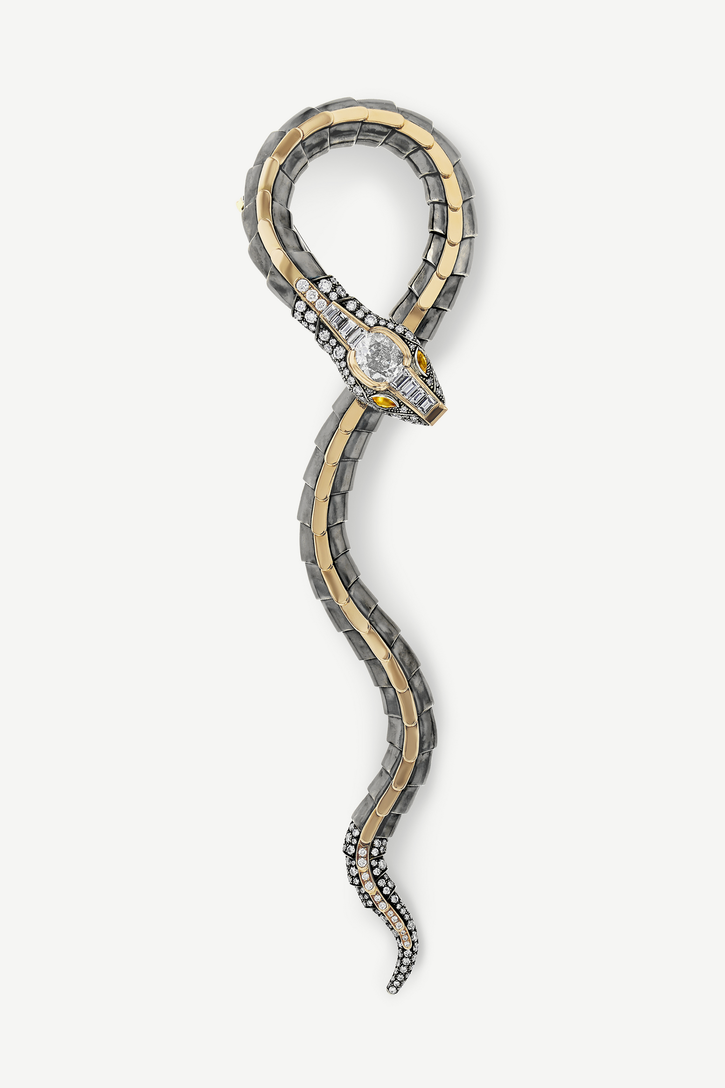Broche Serpent Diamant Elie Top
