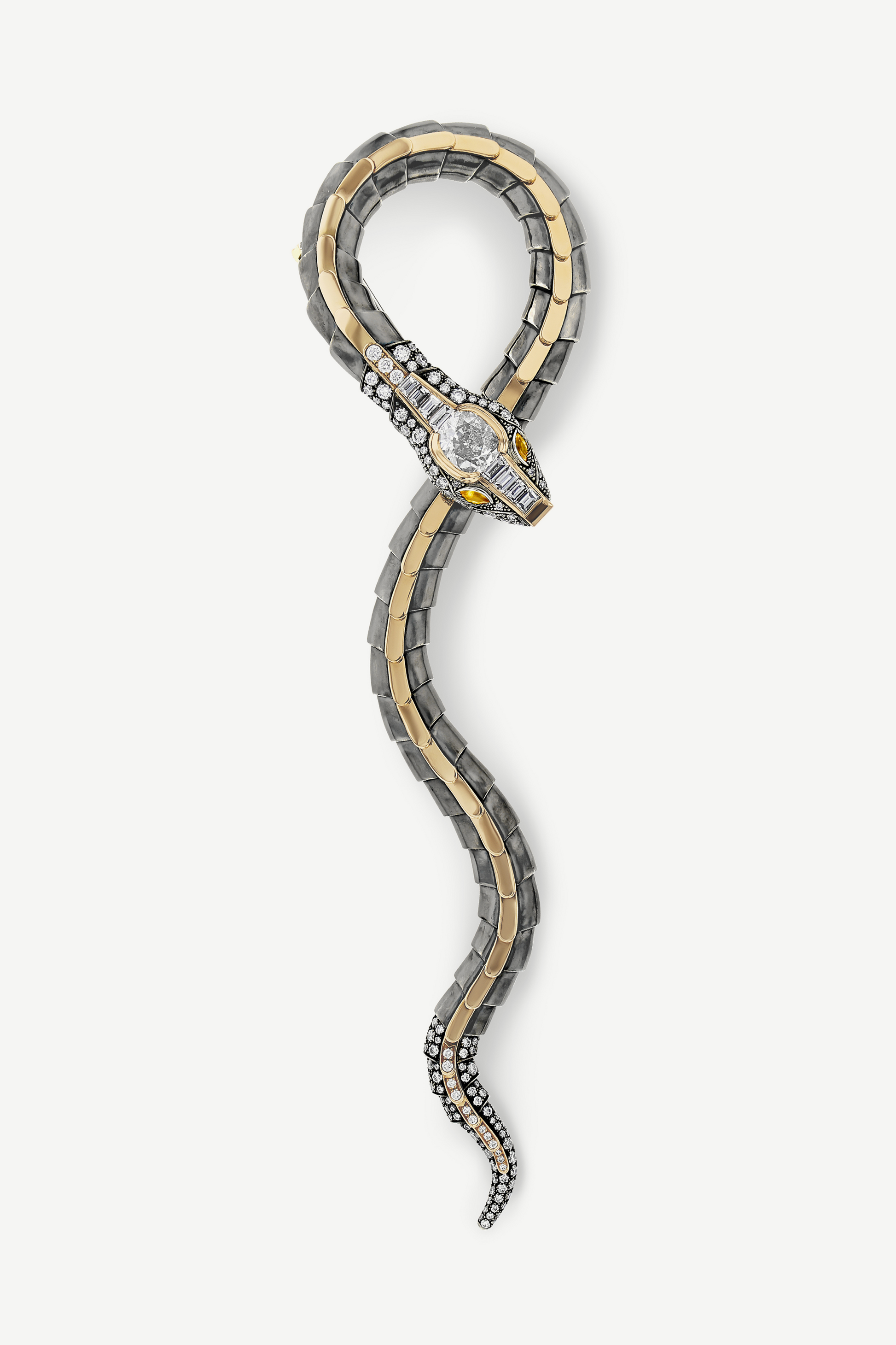 Broche Serpent Diamant Elie Top