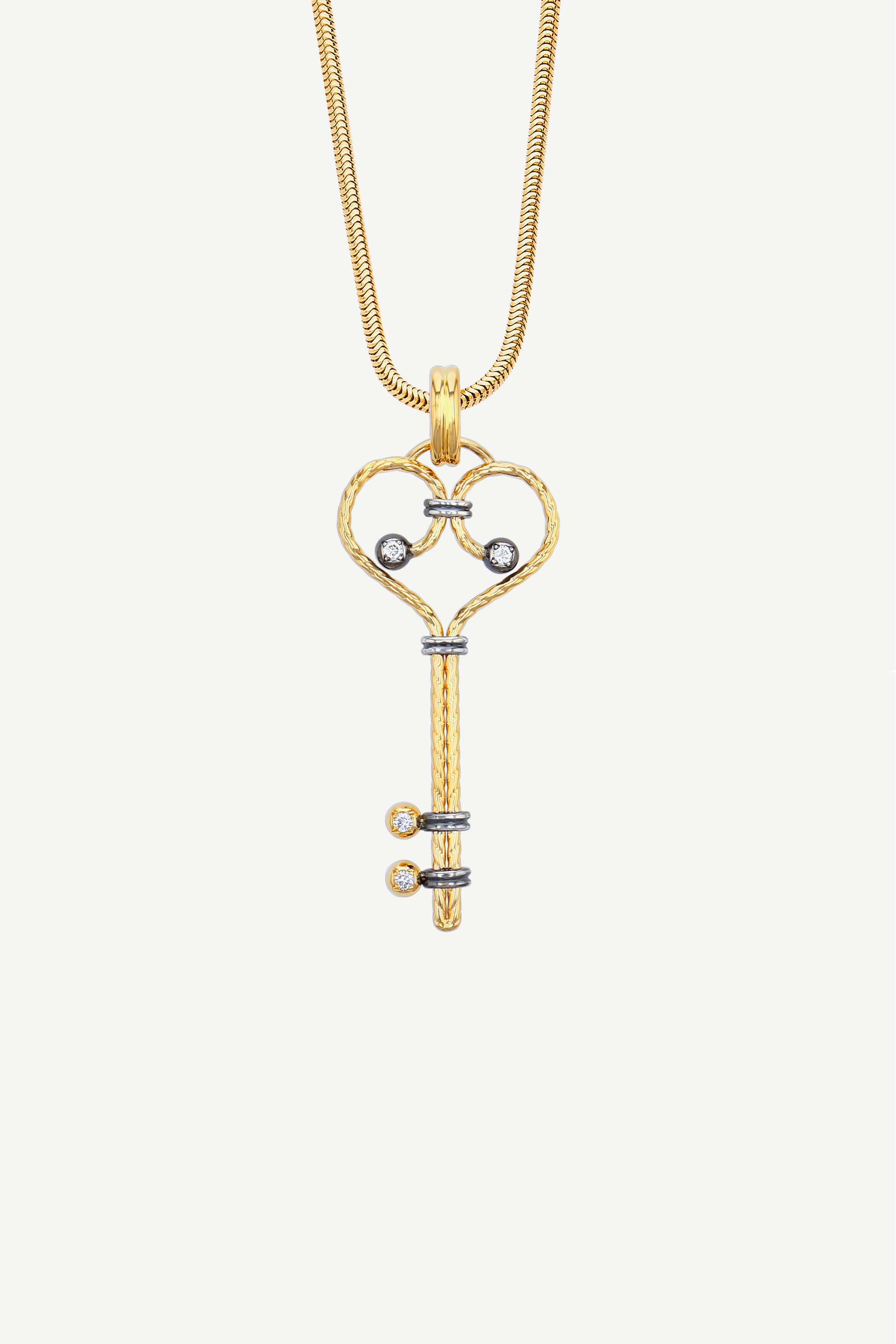 charm twist chaine diamant or jaune