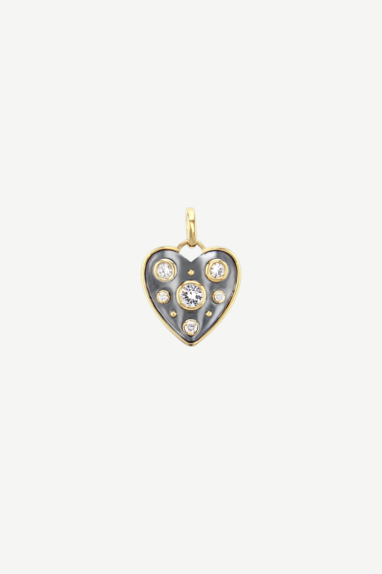 Elie Top Charm Cœur Mini La Dame Du Lac Saphir Blanc