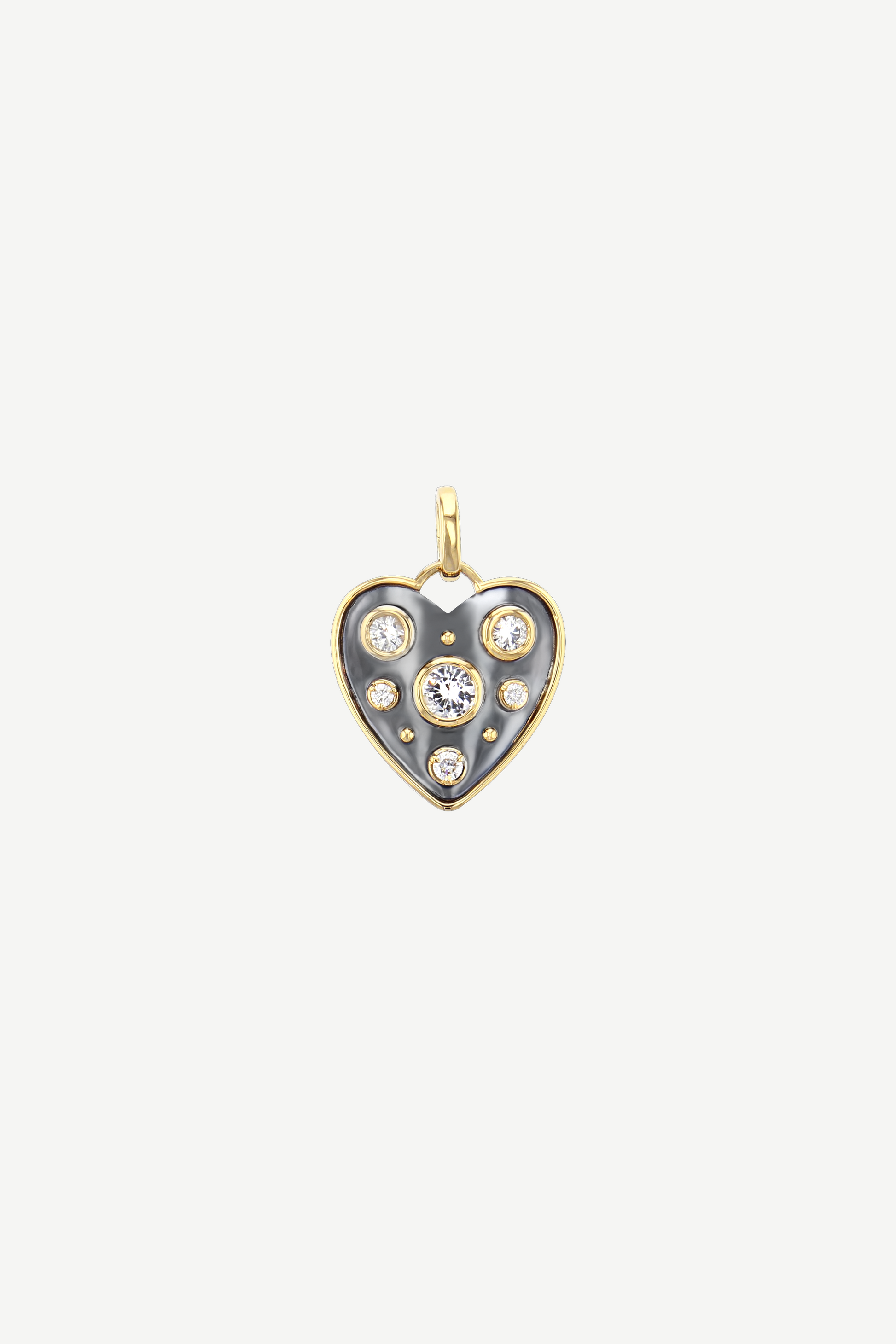 Elie Top Charm Cœur Mini La Dame Du Lac Saphir Blanc