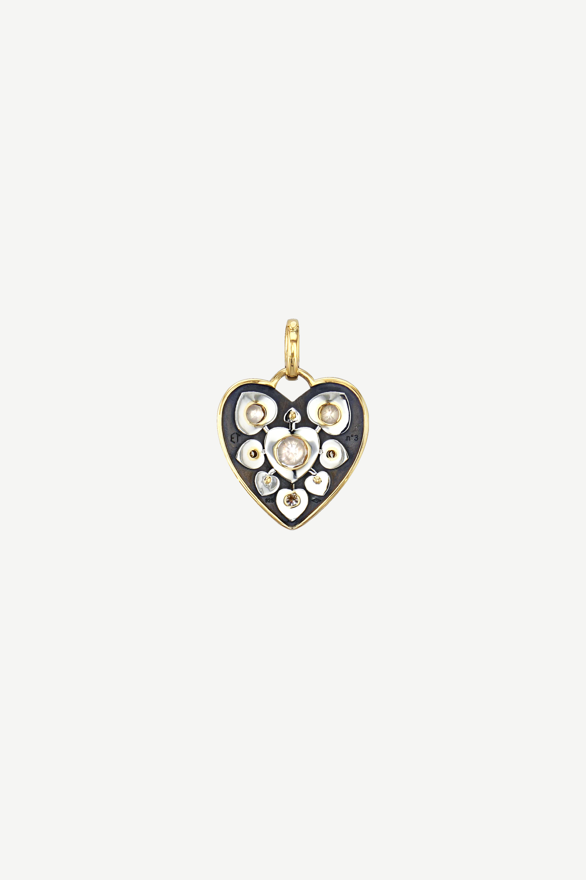 Charm Cœur Mini La Dame Du Lac Saphir Blanc