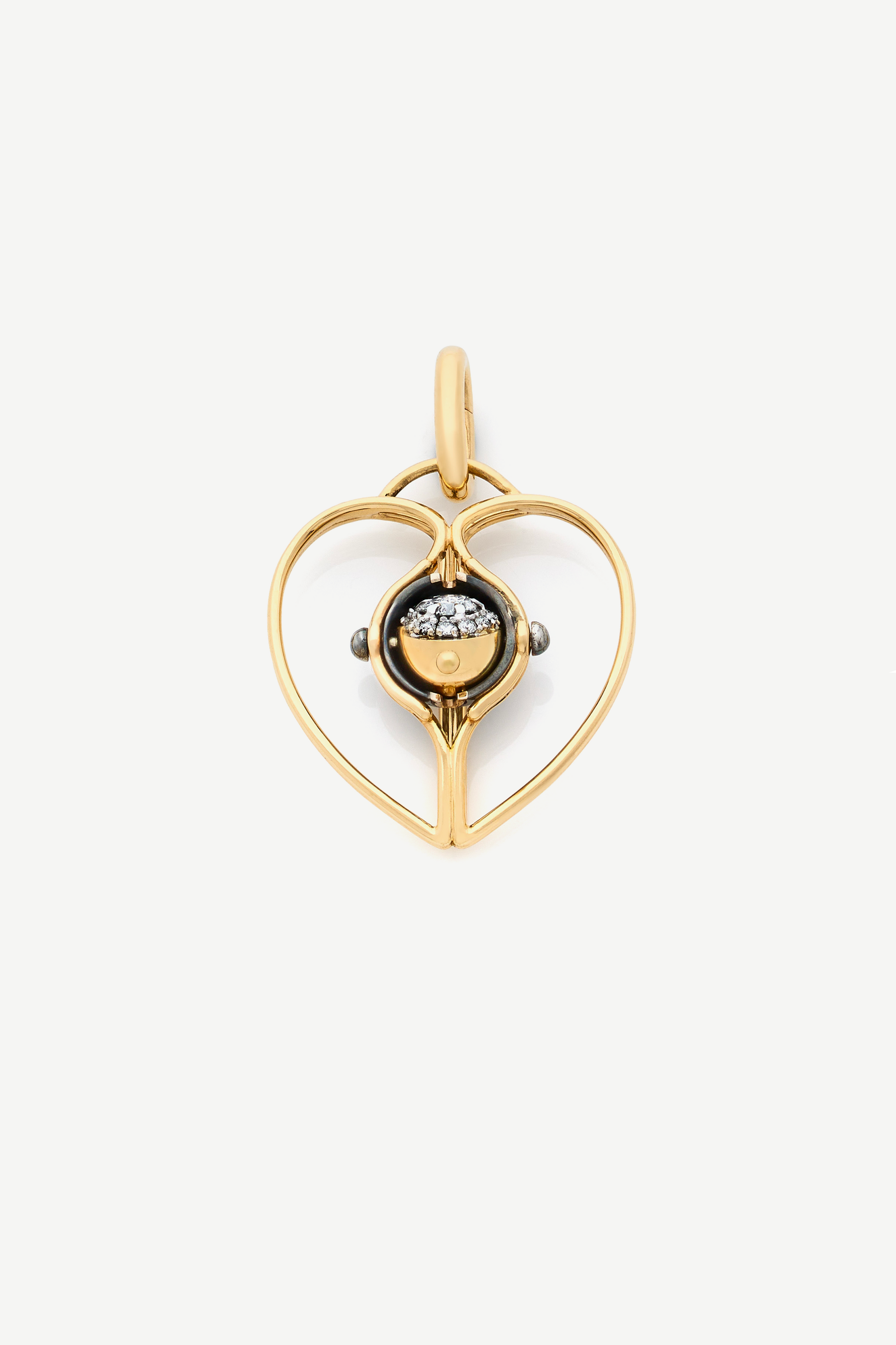 charm mira pivotant sphère diamant or jaune