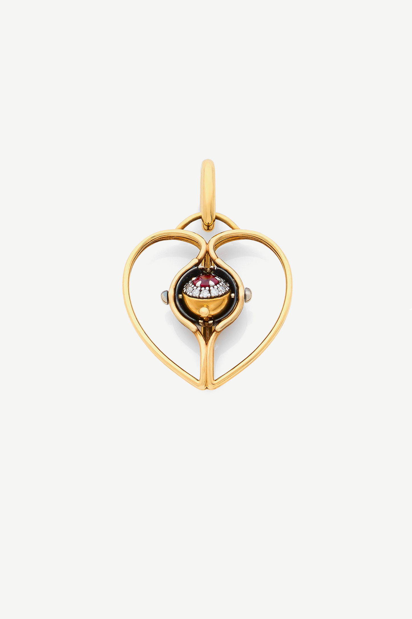 charm coeur sirius rubis diamants