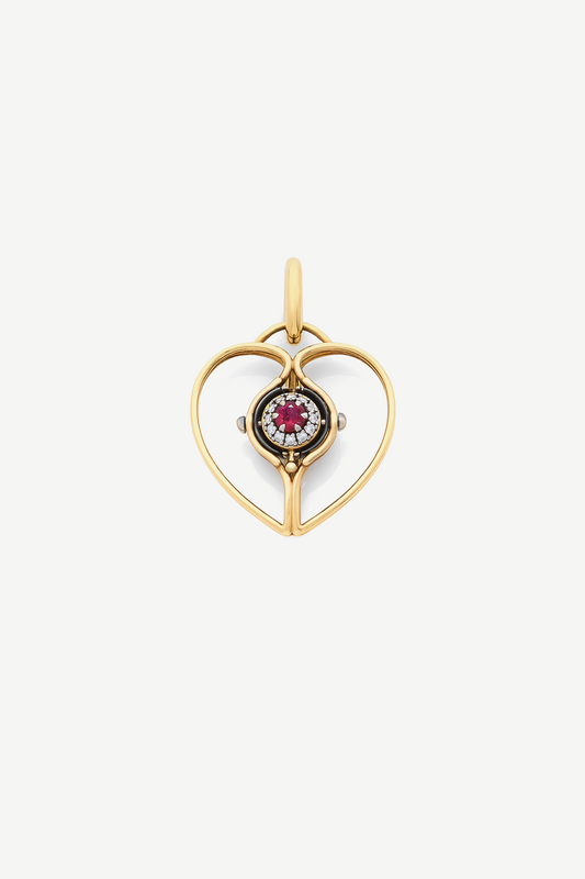 Elie Top Charm Cœur Mira Rubis