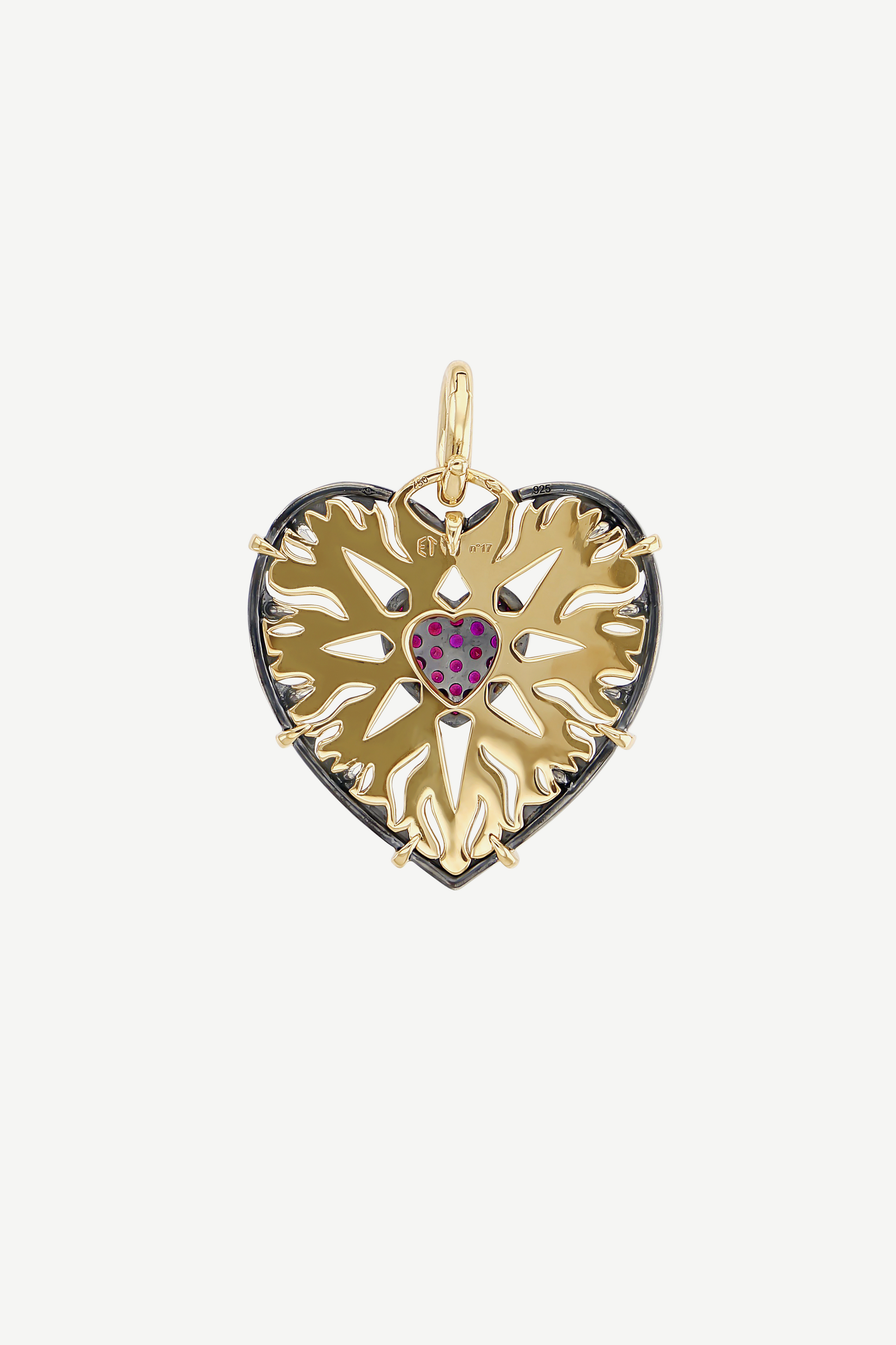 Elie Top Charm Cœur Cosmogonie Secrète Rubis