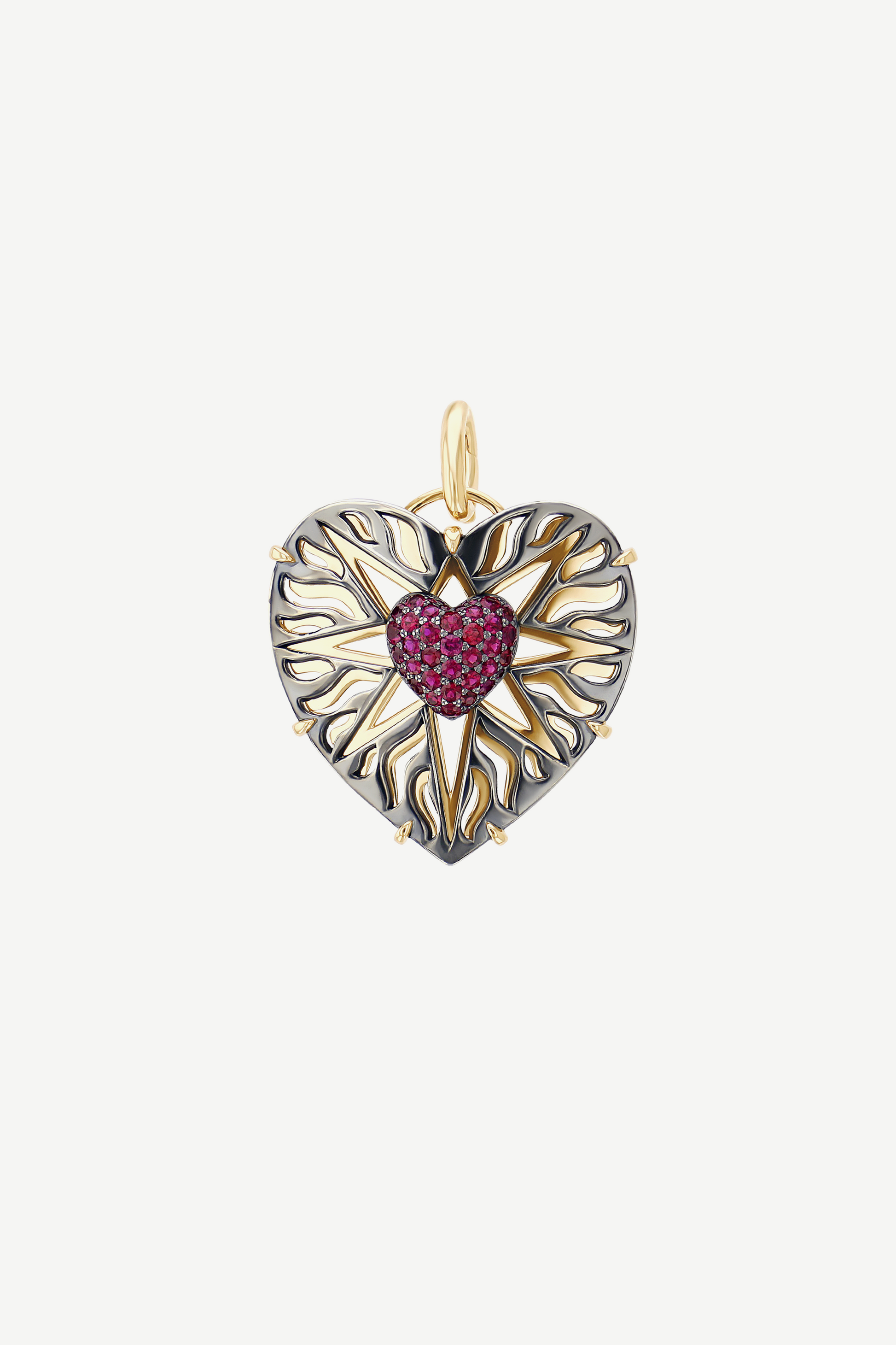 Elie Top Charm Cœur Cosmogonie Secrète Rubis