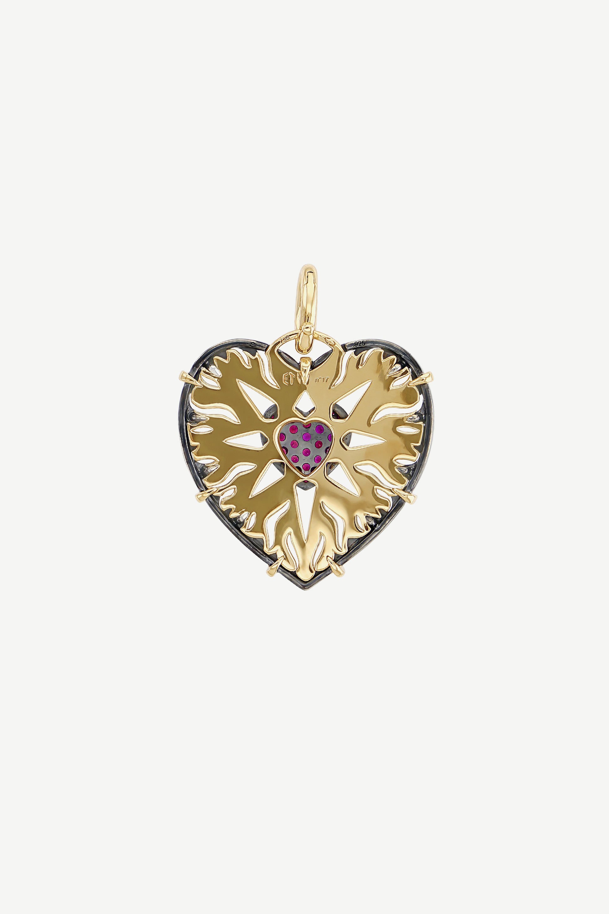 Elie Top Charm Cœur Cosmogonie Secrète Rubis
