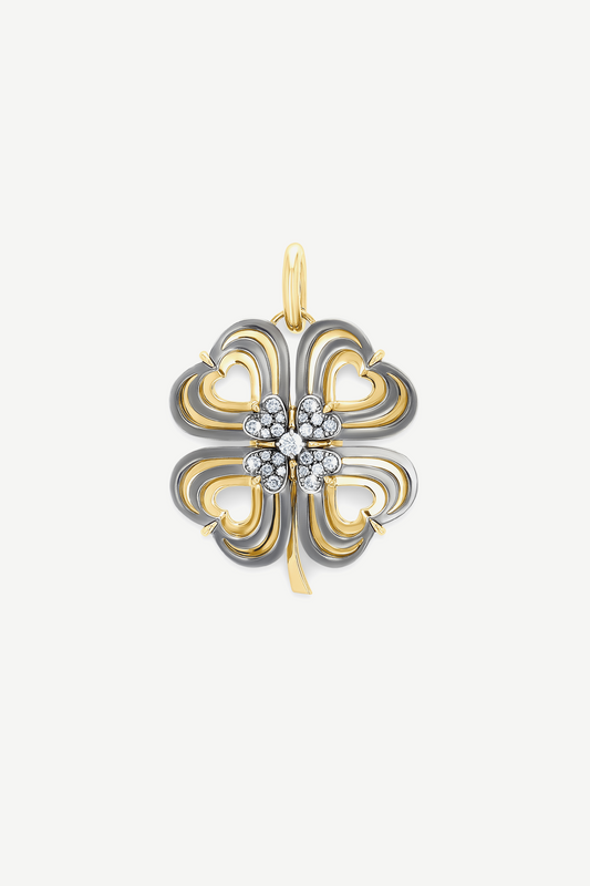 Elie Top Charm Cosmogonie Secrète Trèfle Diamants