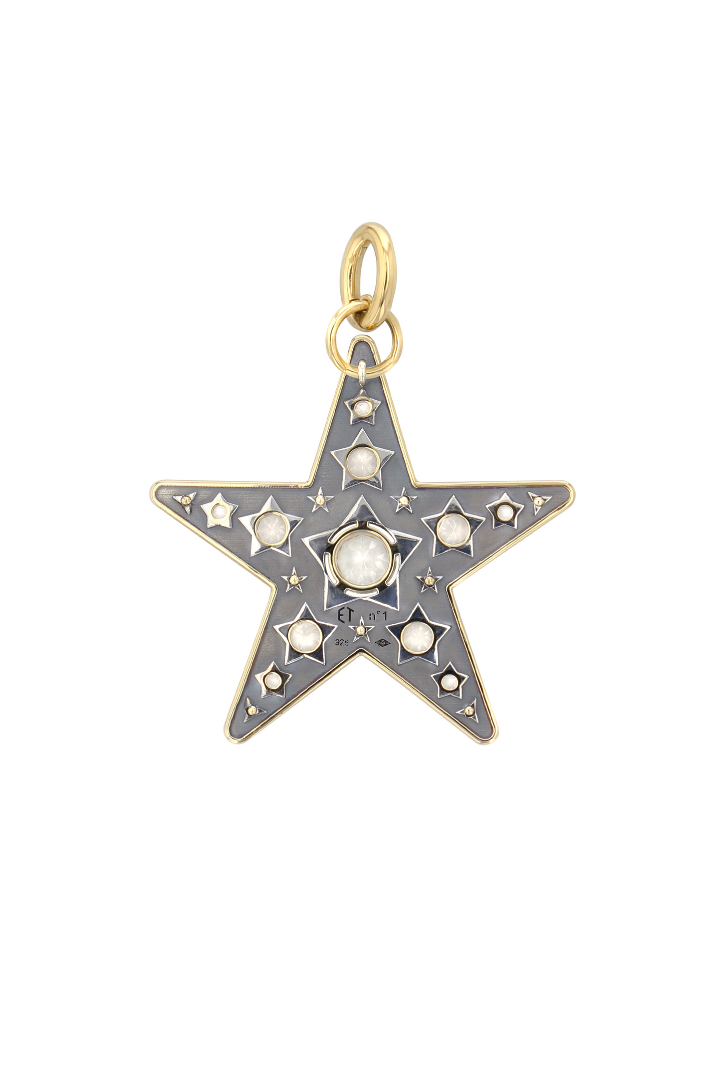 Elie Top Charm Étoile La Dame Du Lac Saphir Blanc
