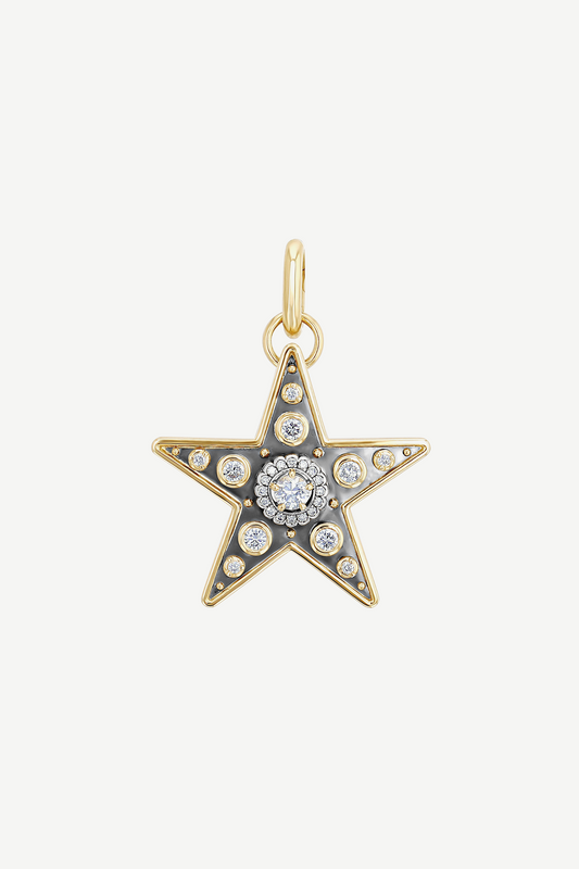 Elie Top Charm Étoile Moyen La Dame Du Lac Saphir Blanc