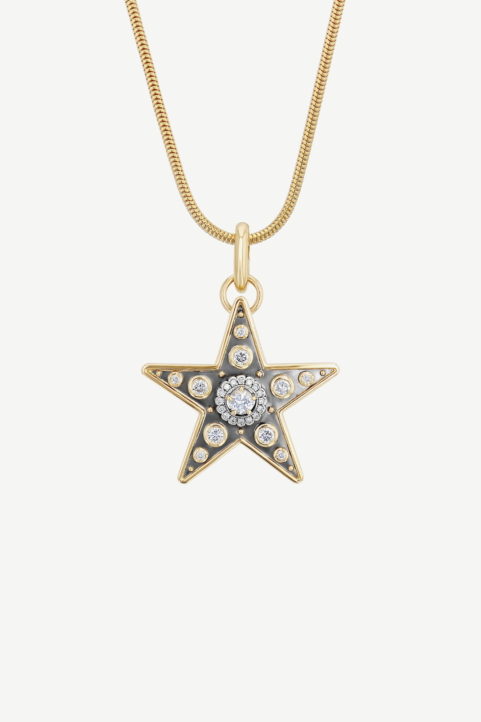 Elie Top Charm Étoile Moyen La Dame Du Lac Saphir Blanc