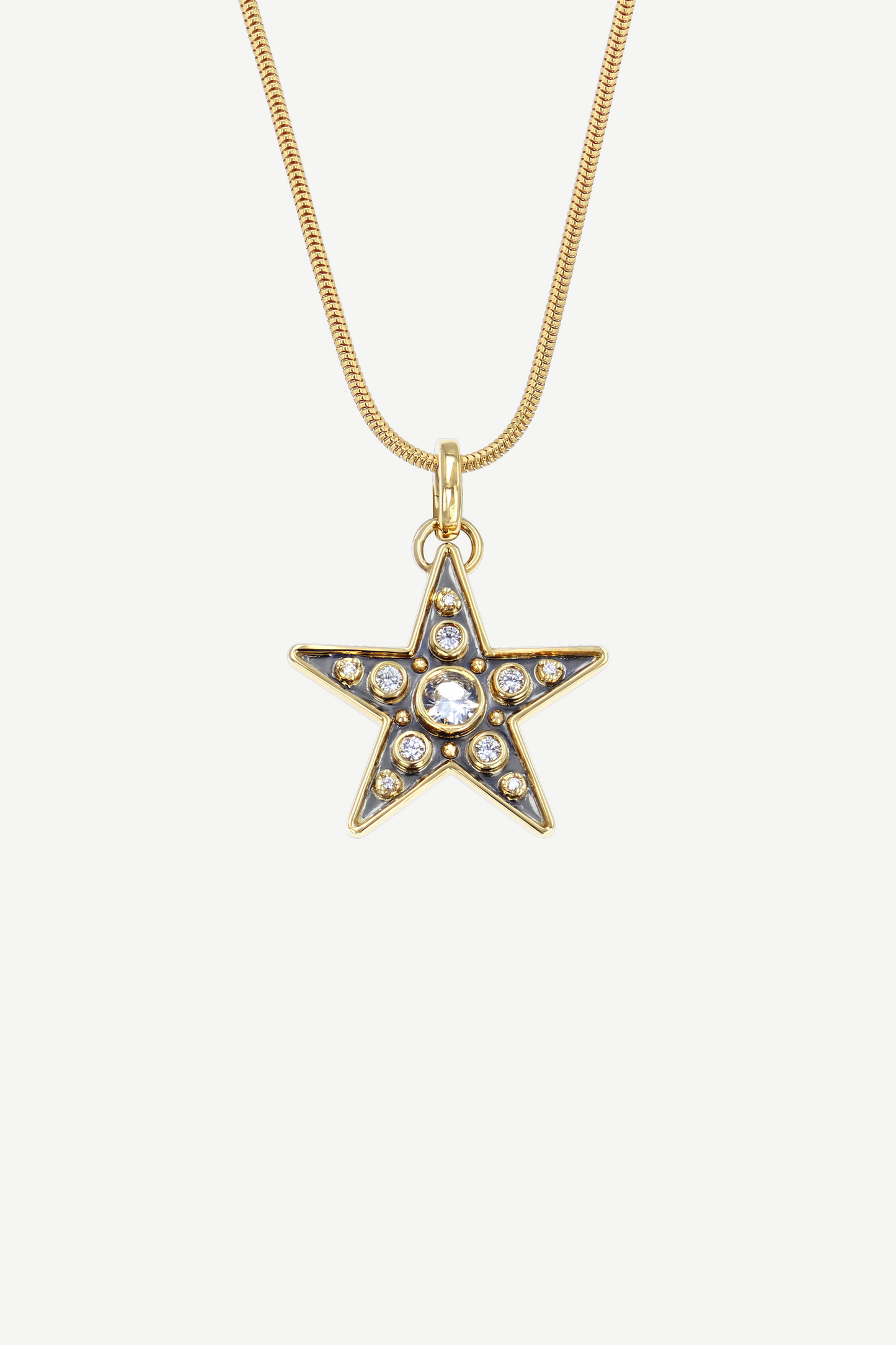 Elie Top Charm Étoile Mini La Dame Du Lac Saphir Blanc