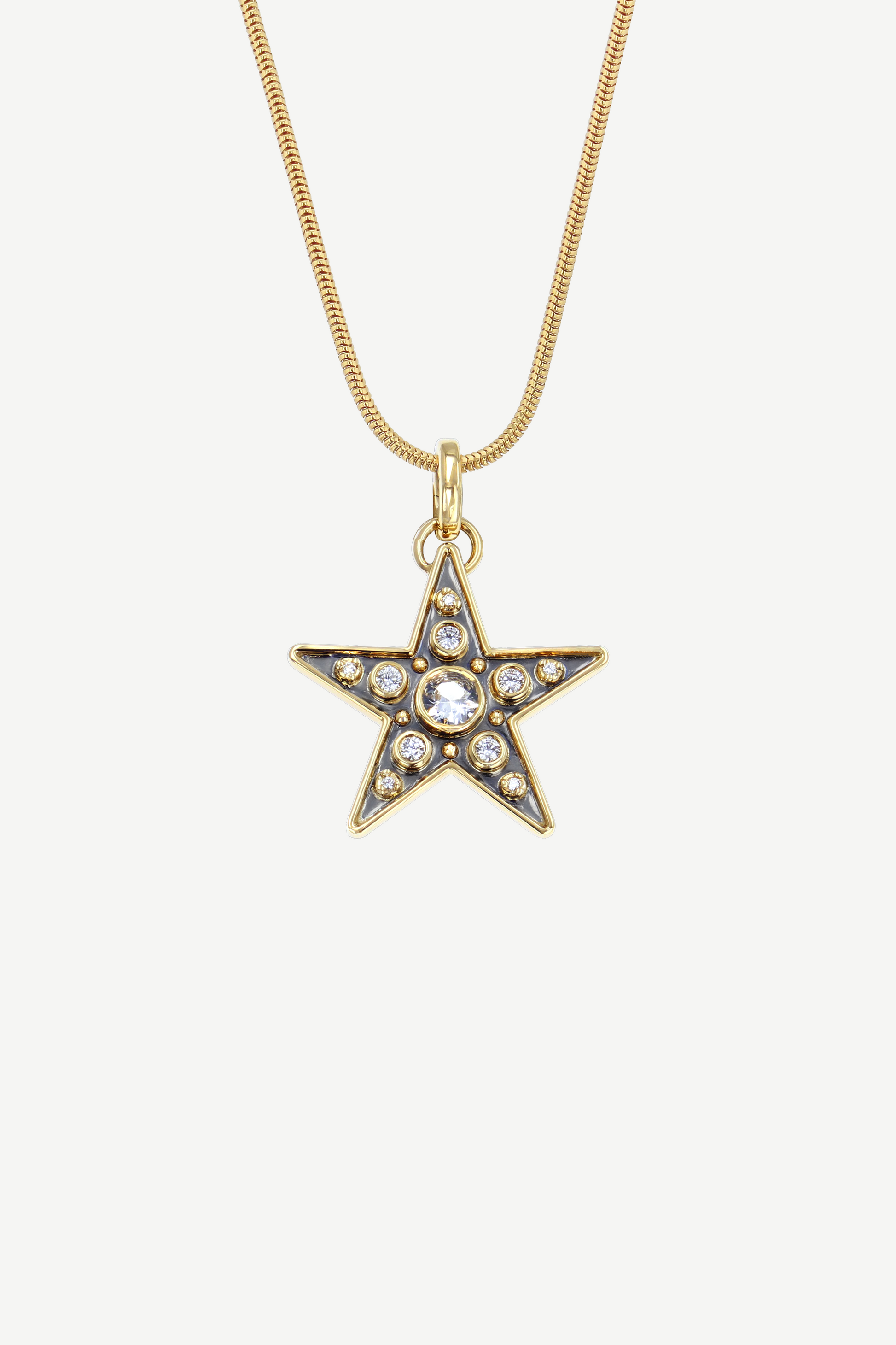 Elie Top Charm Étoile Mini La Dame Du Lac Saphir Blanc
