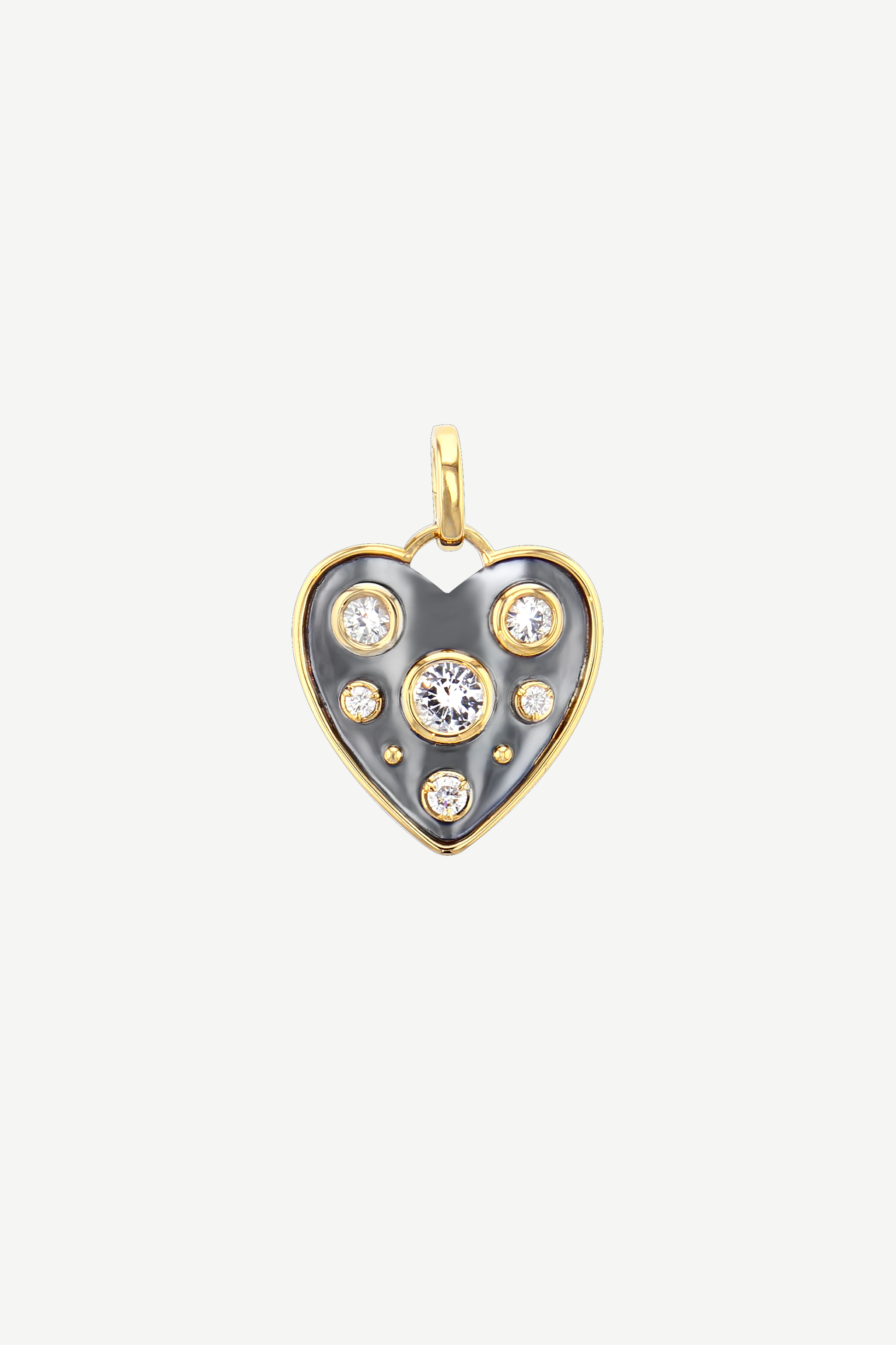 charm mini coeur saphir blanc 