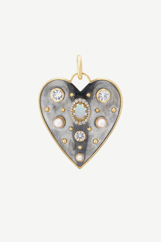 Elie Top Charm Cœur La Dame du Lac Opale