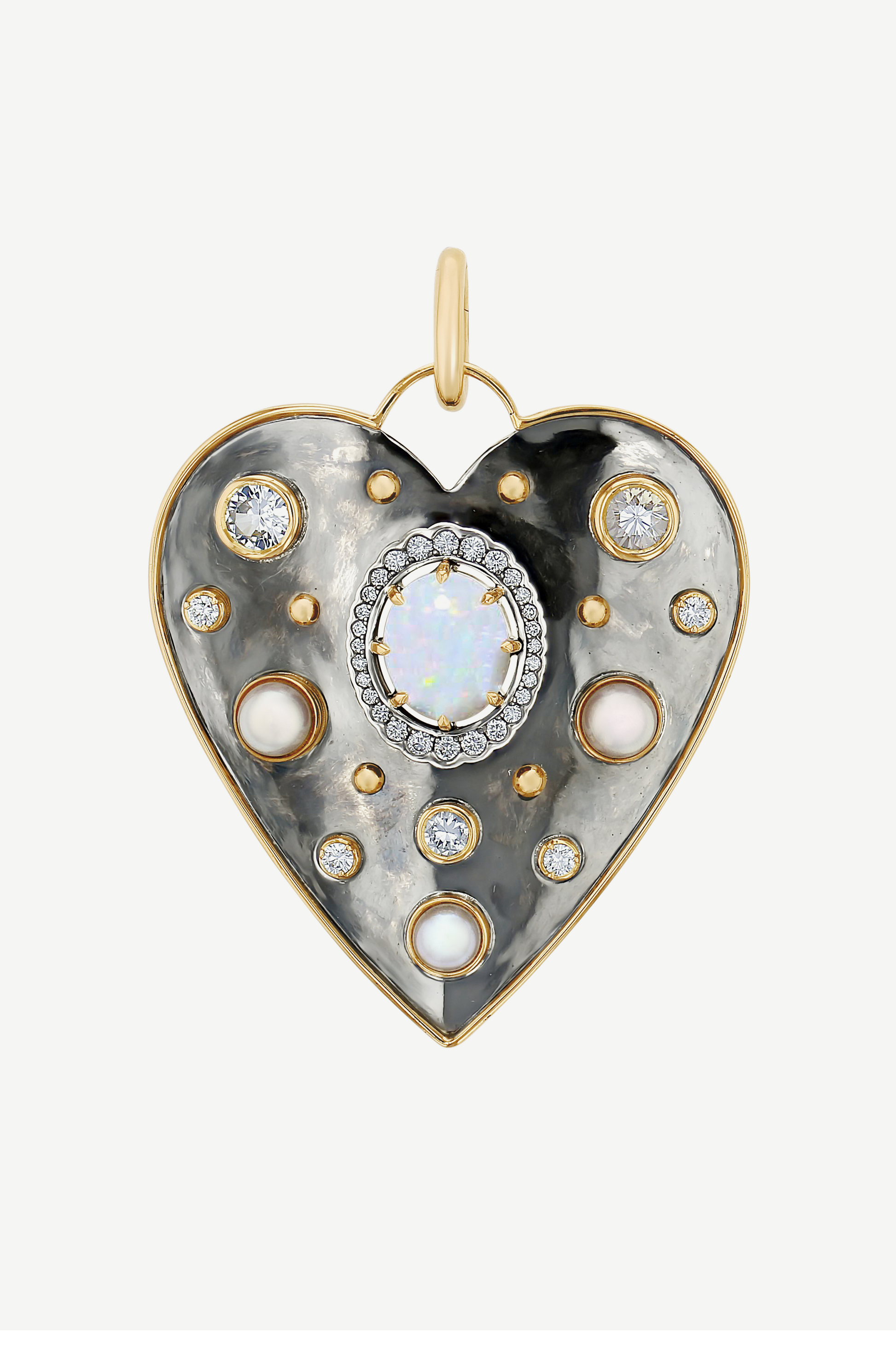 Elie Top Charm Cœur La Dame Du Lac Grand Opale