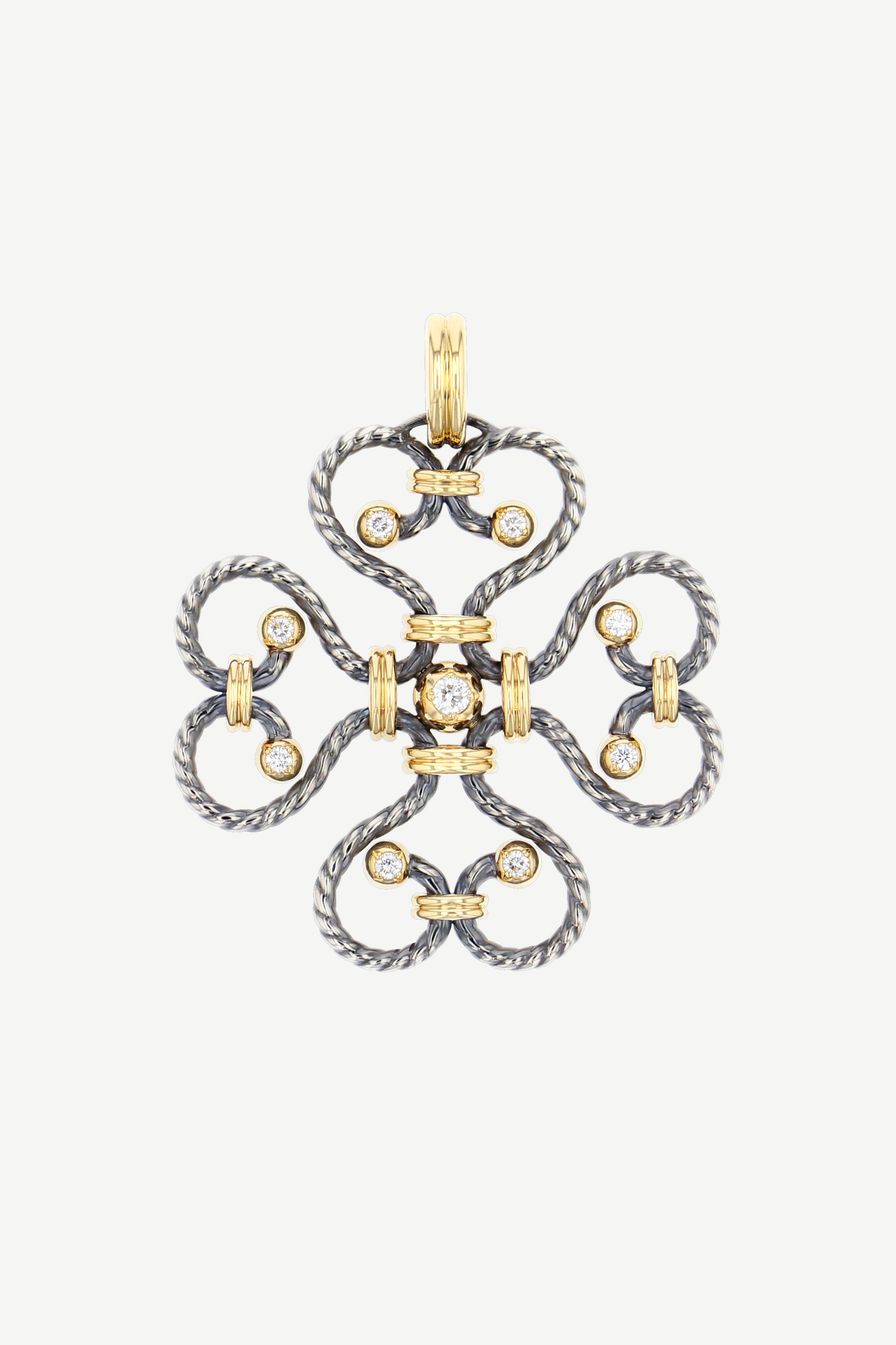 Elie Top Charm Trèfle Twist Diamant