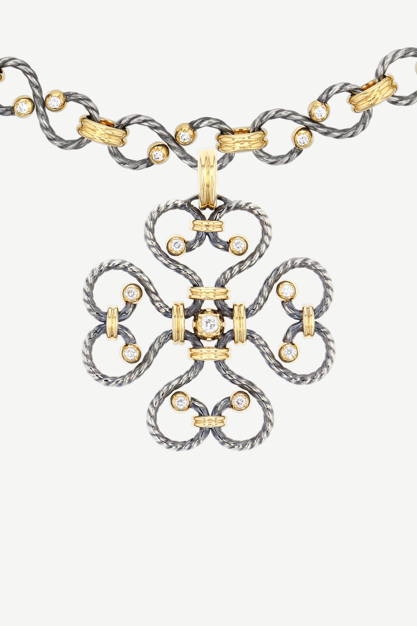 Elie Top Charm Trèfle Twist Diamant