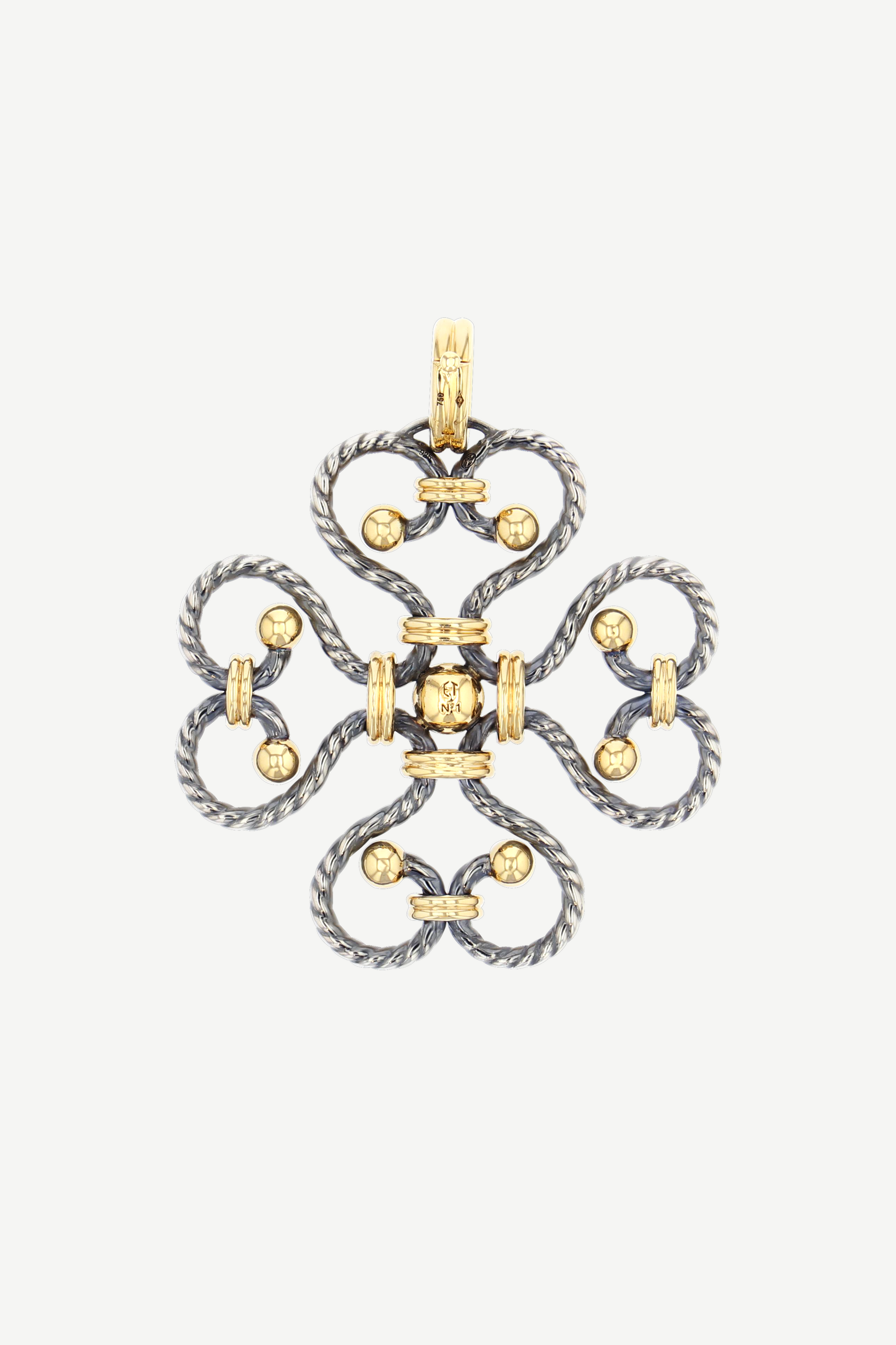 Elie Top Charm Trèfle Twist Diamant