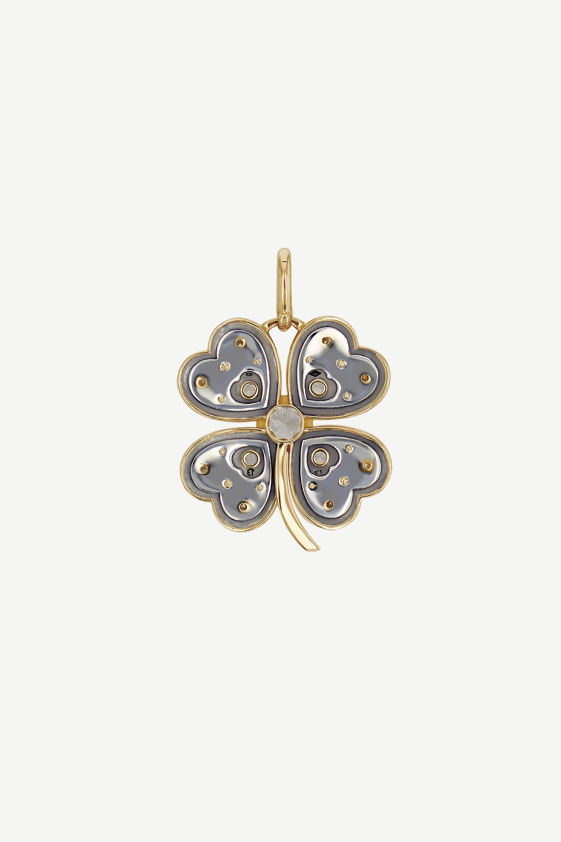Elie Top Charm Trèfle Moyen La Dame Du Lac Saphir Blanc
