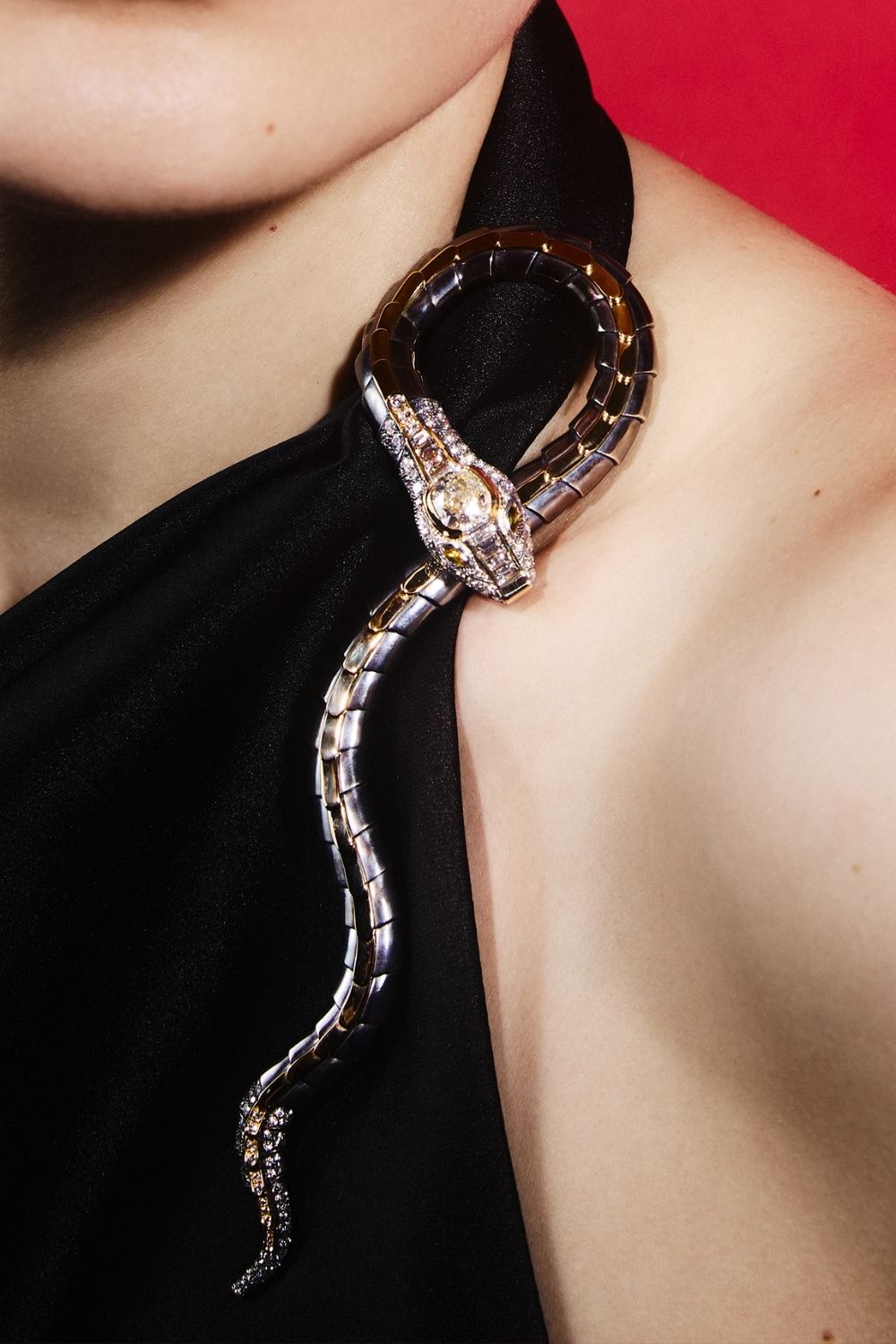Broche Serpent Diamant Elie Top Portée
