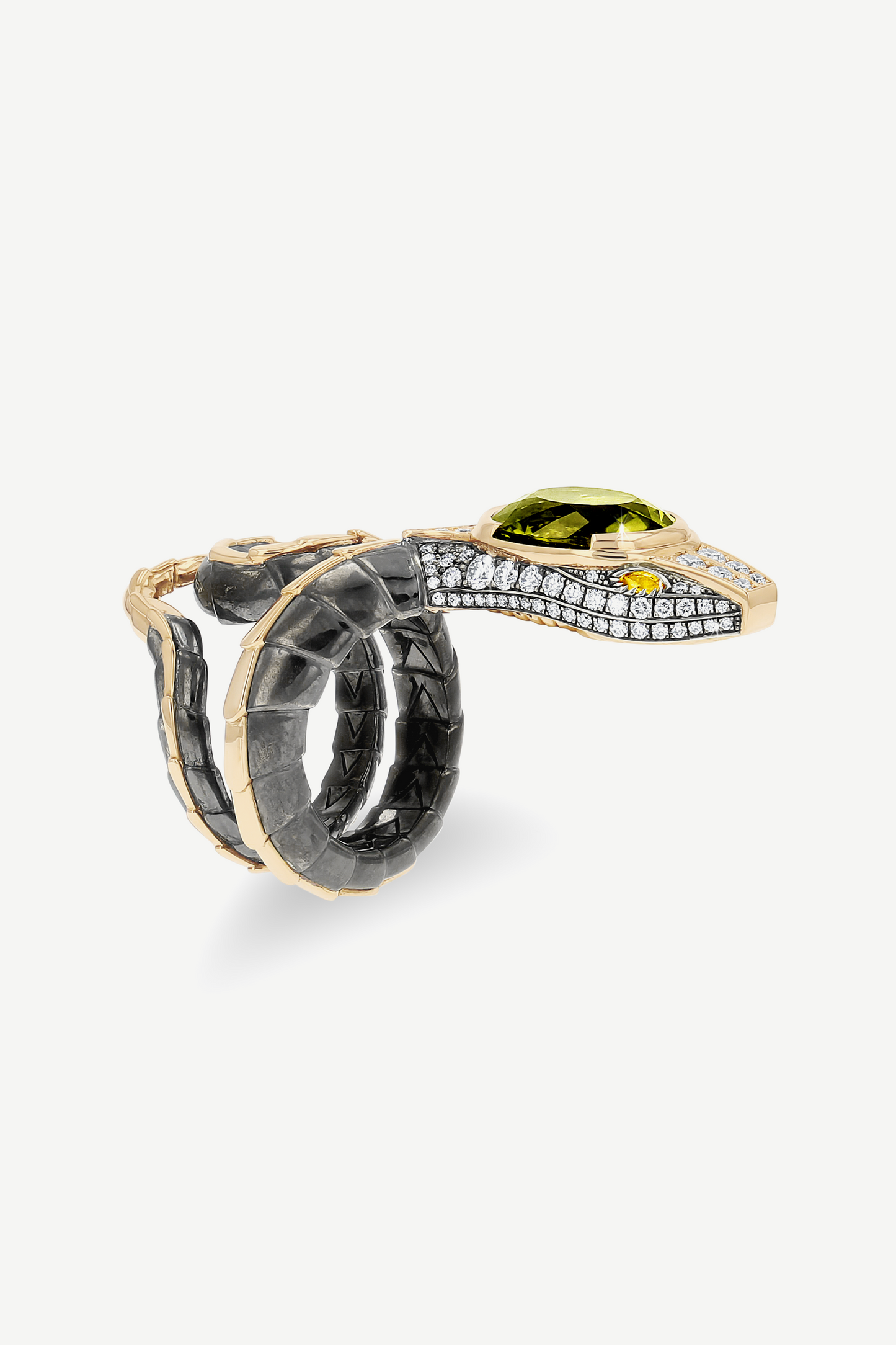 Elie Top Bague Serpent Tourmaline Verte