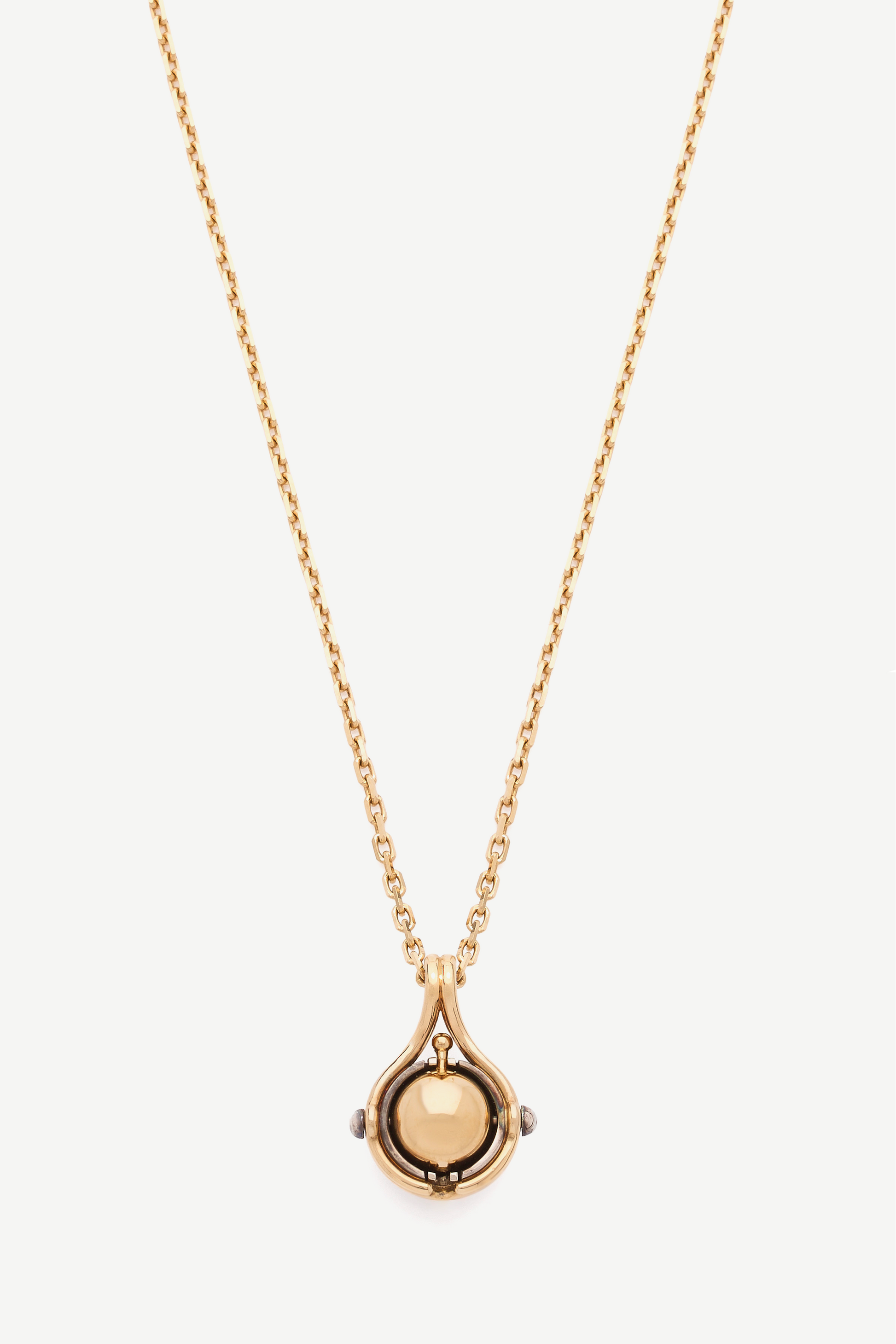 collier sphere pivotante fermé diamant