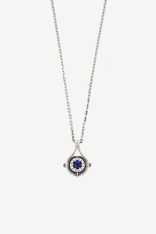 Elie Top Pendentif Mira Saphir Bleu Sirius