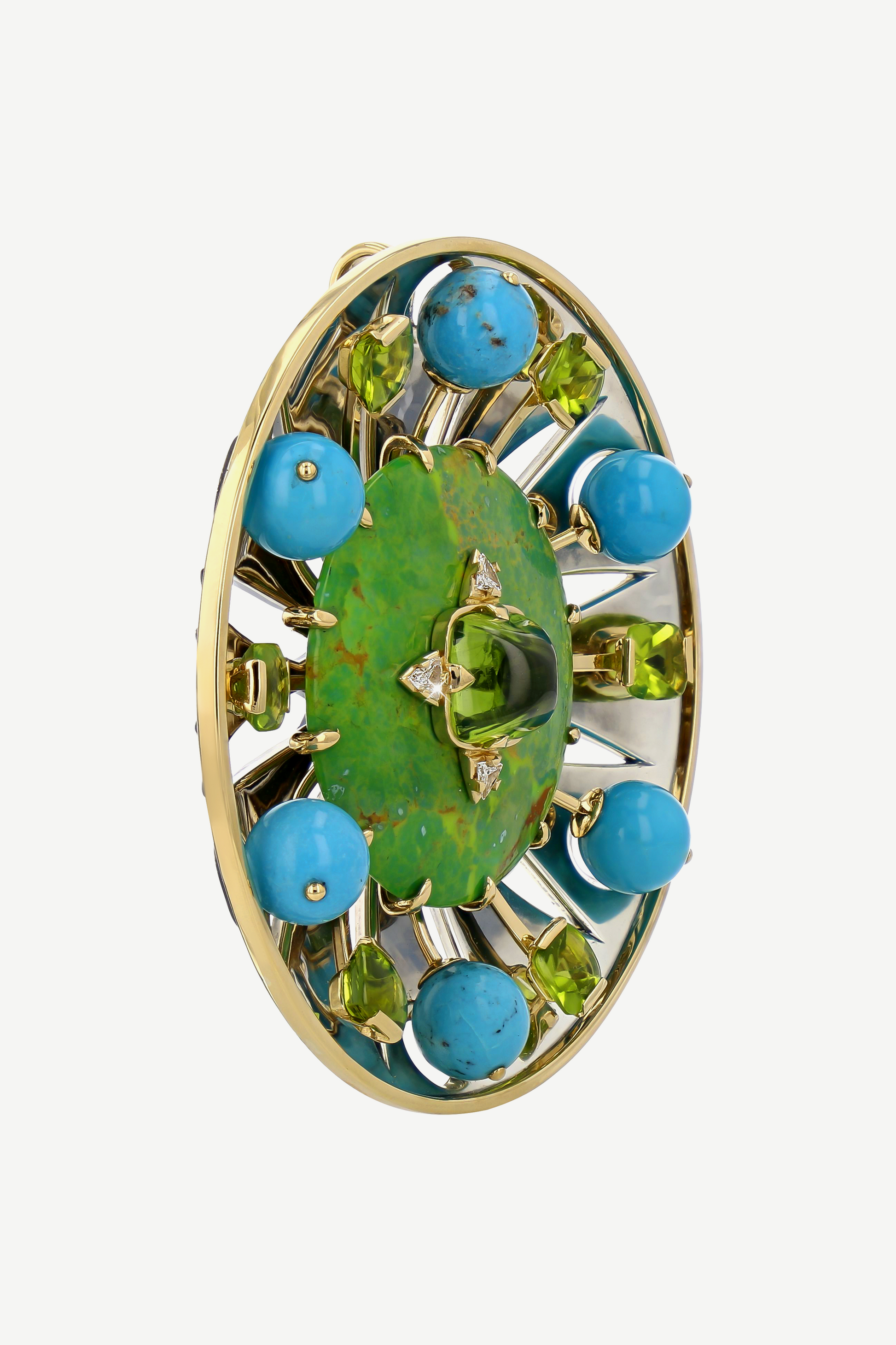 Elie Top Pendentif Parabole Turquoise Avalon