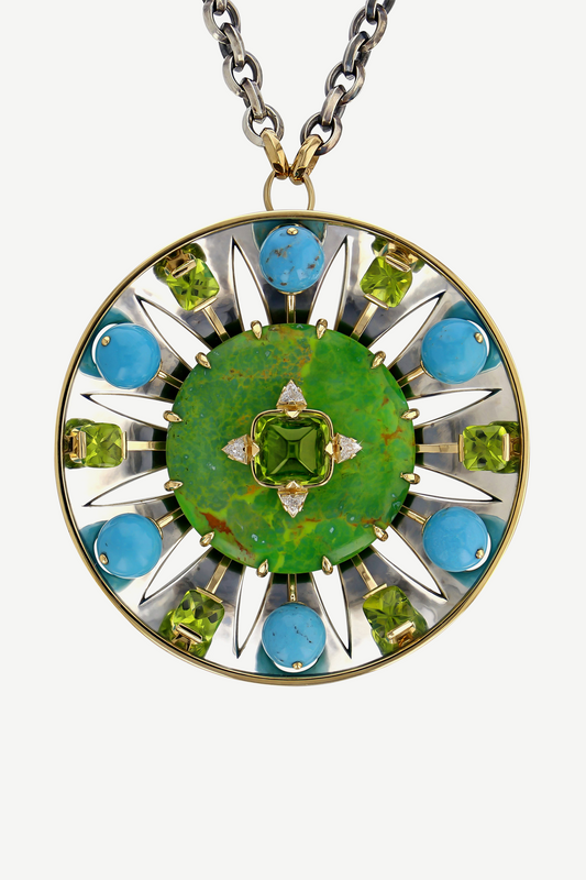 Elie Top Pendentif Parabole Turquoise Avalon