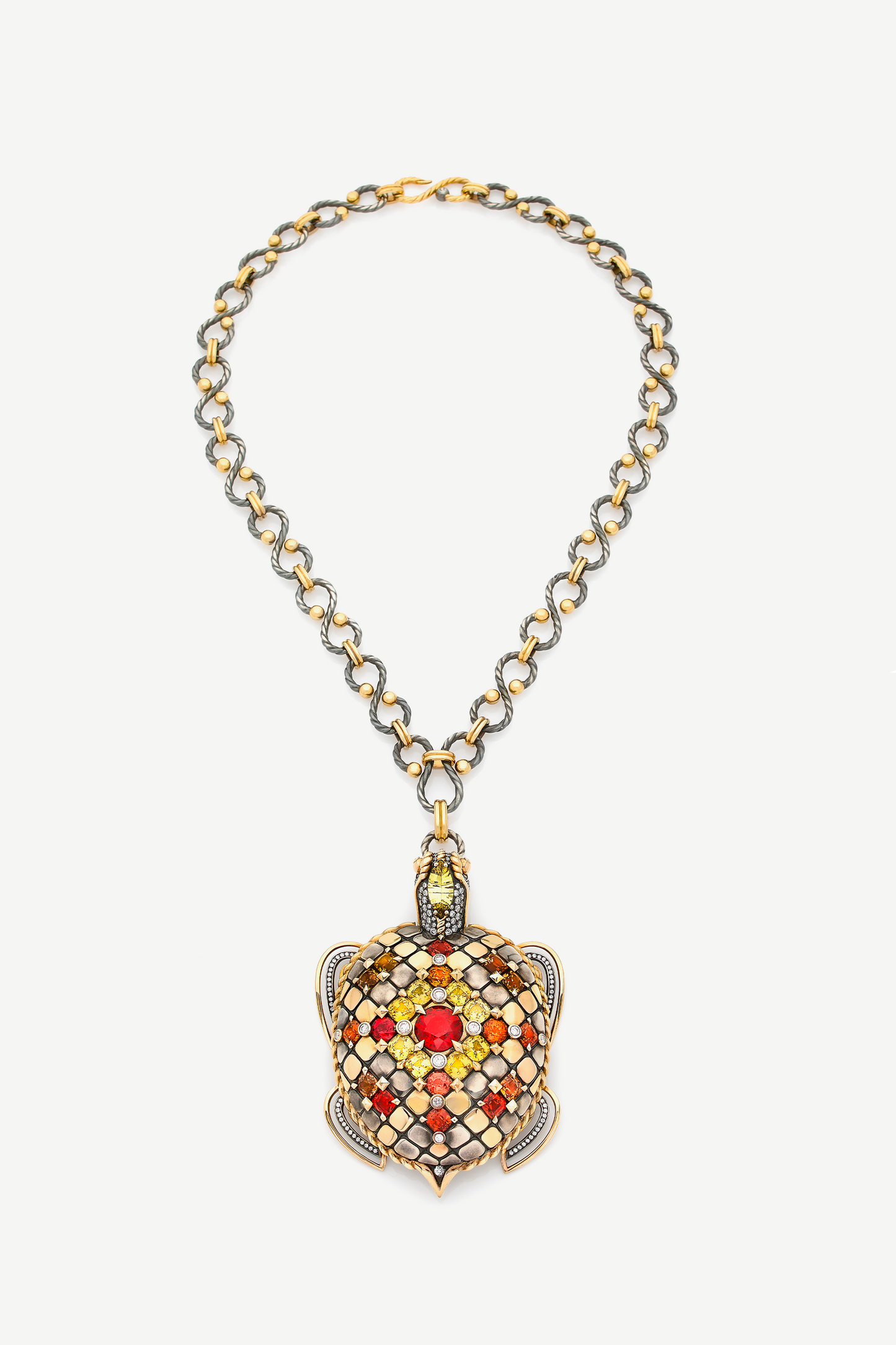 collier pendentif tortue saphir diamant beryl