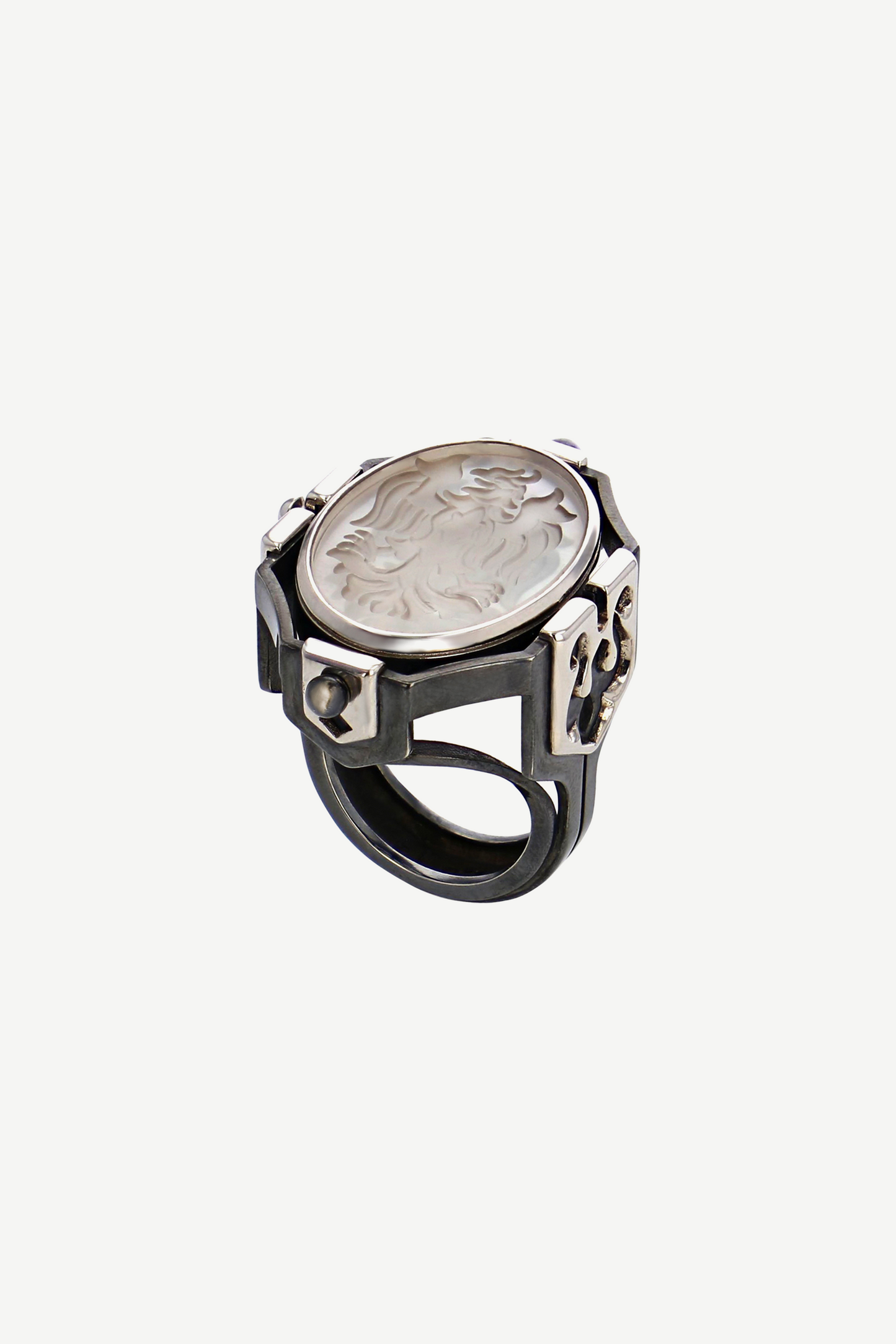 bague sceau air signes reversible