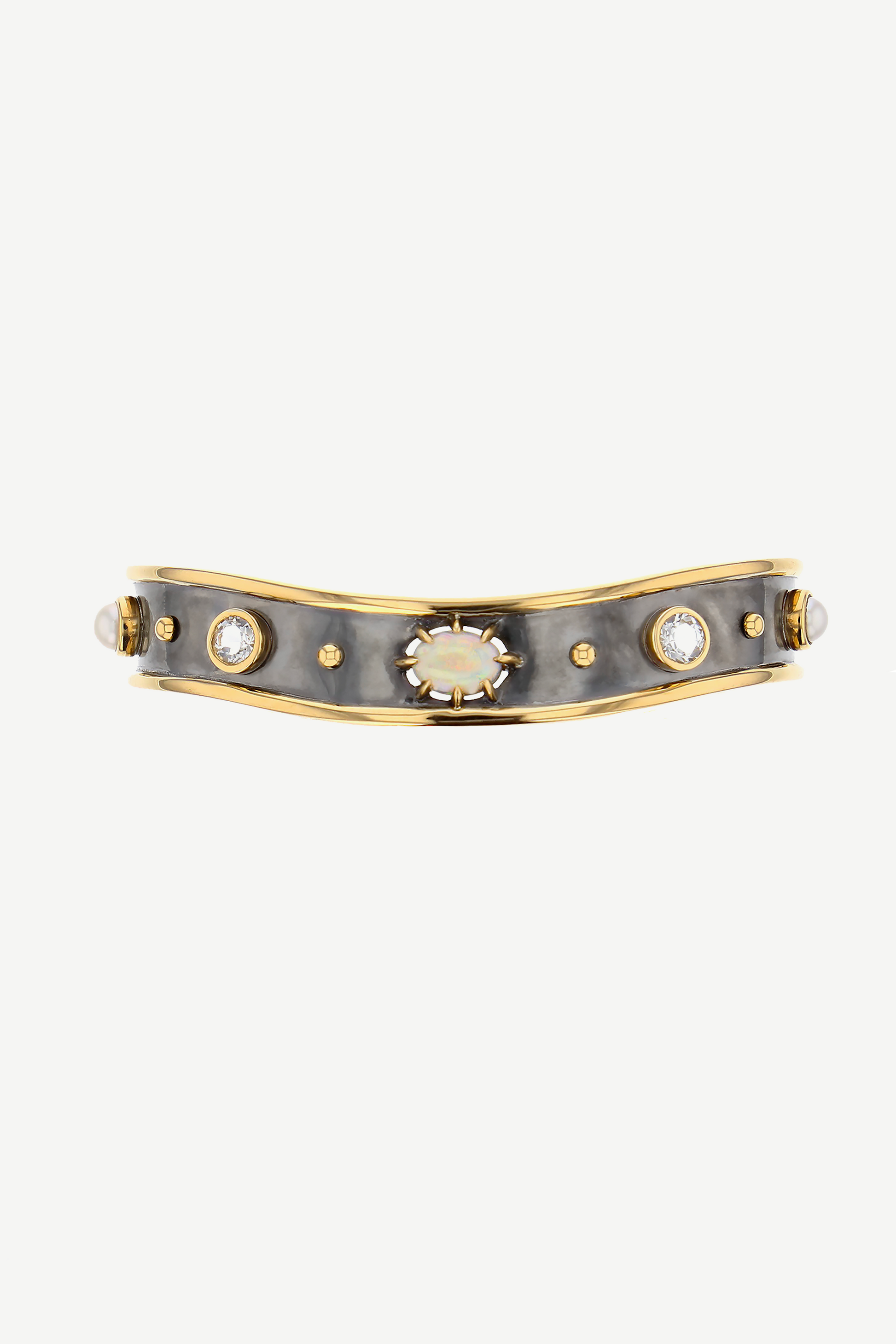 bracelet bandeau opale topaz akoya