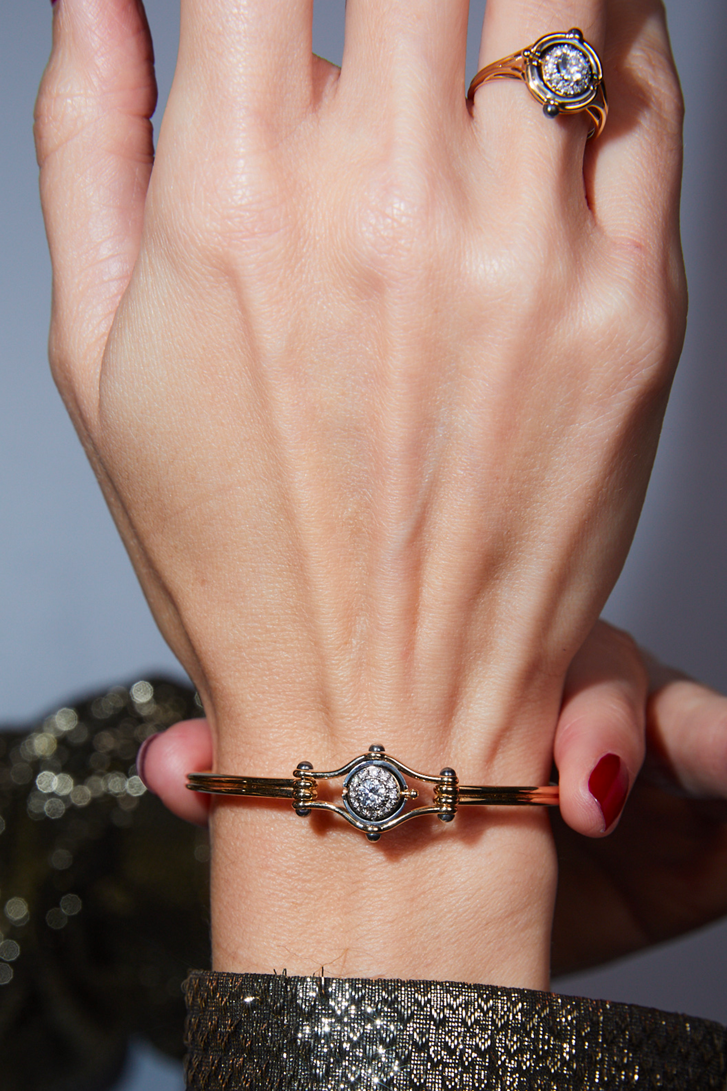 bijoux bracelet mira sphere pivotante diamant