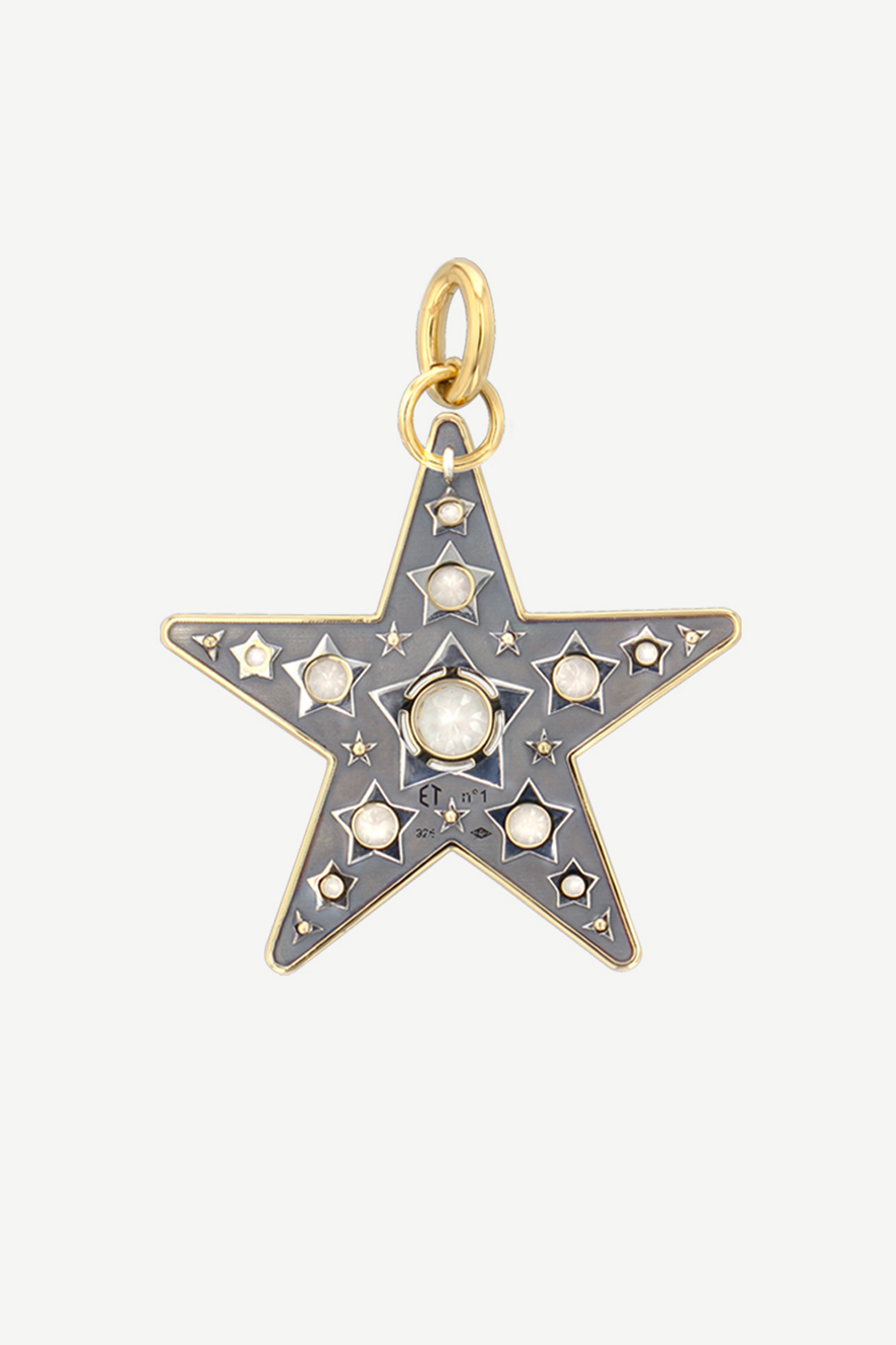 charm etoile topaze diamant or jaune