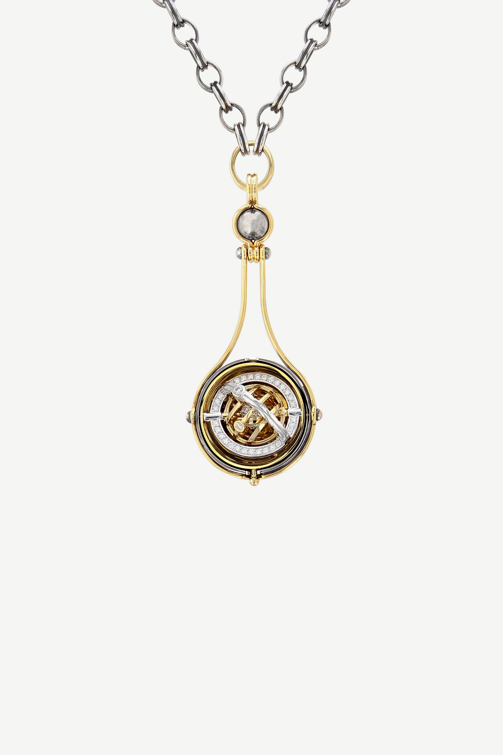 pendentif pluton diamant sphere pivotante